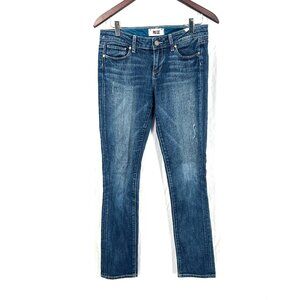 Paige denim skyline ankle peg skinny stretch medium wash blue classic 26